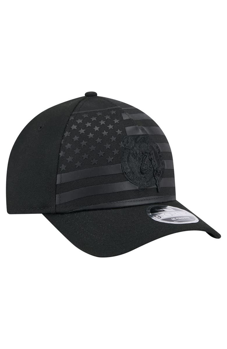 New Era Men
s New Era  Black Boston Celtics Game Day Flag A-Frame 9FORTY Adjustable Hat, Alternate, color, Black