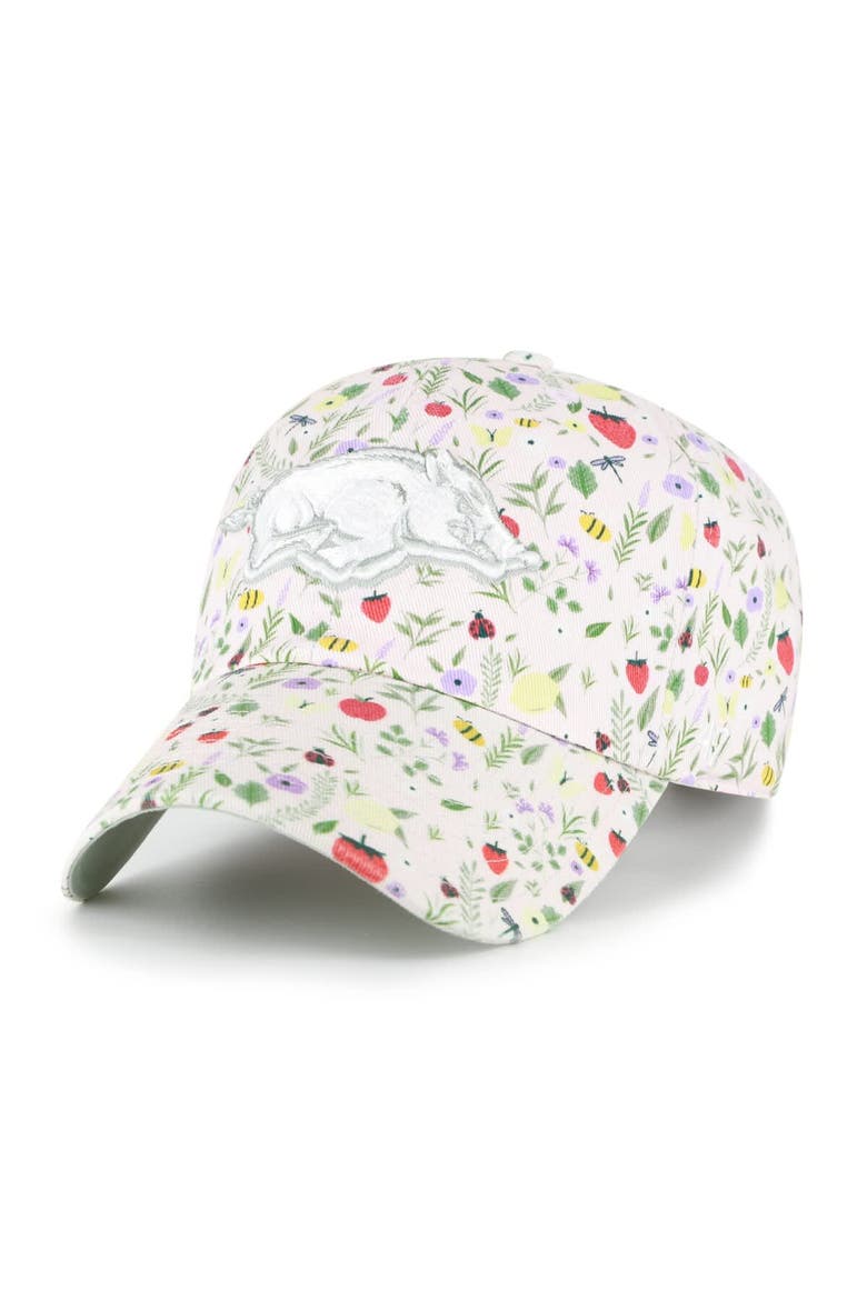 Women's '47  Light Pink Arkansas Razorbacks Posey Clean Up Adjustable Hat, Main, color, Light Pink