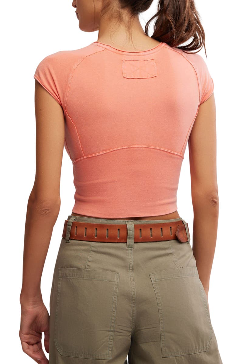 Free People Protagonist Crop Tee, Alternate, color, Thriving Coral