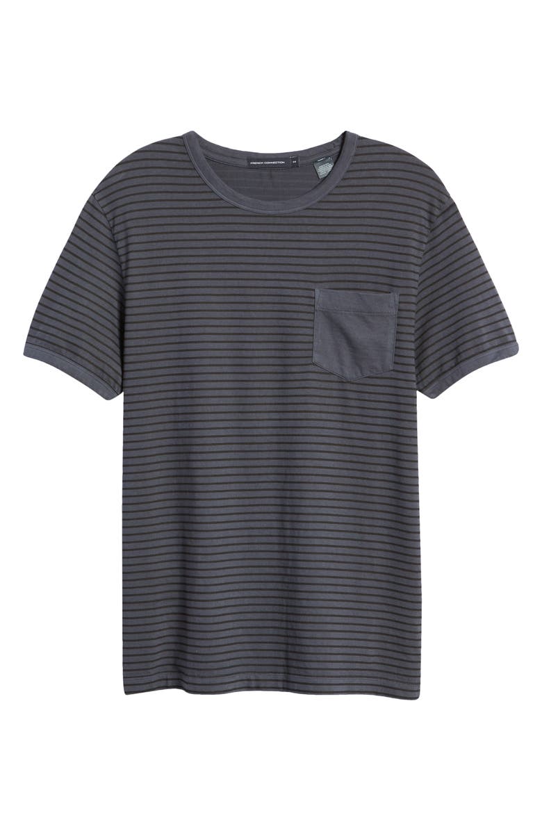 French Connection Overdye Stripe Pocket T-Shirt, Alternate, color,