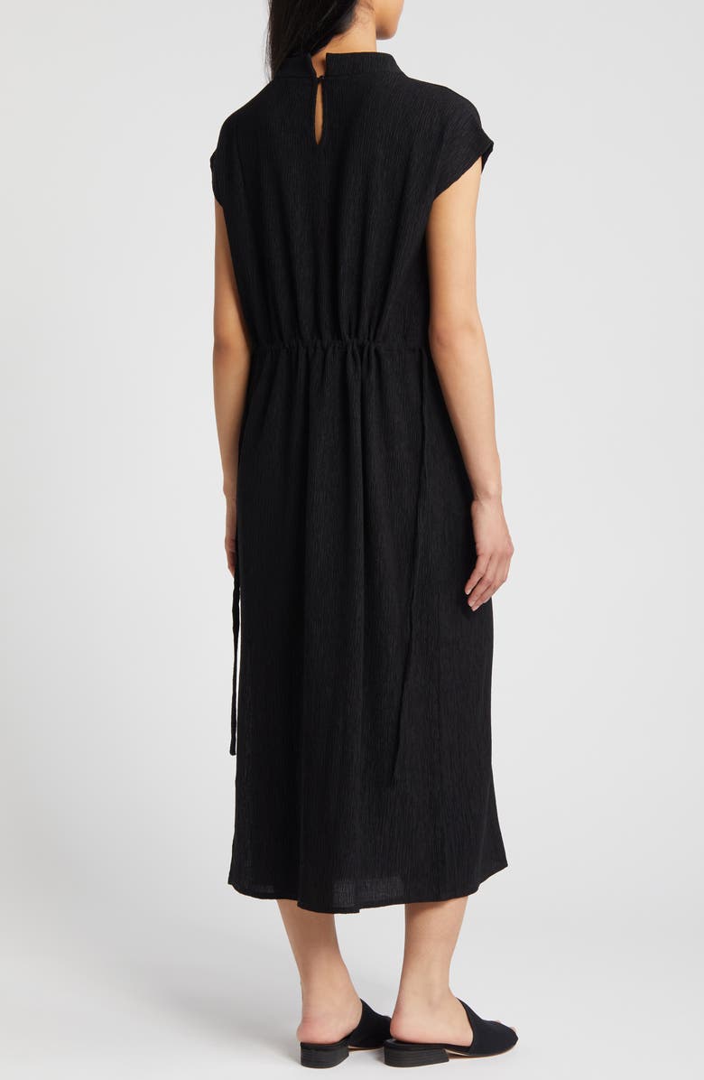 Eileen Fisher Textured Mock Neck Midi Dress, Alternate, color, 