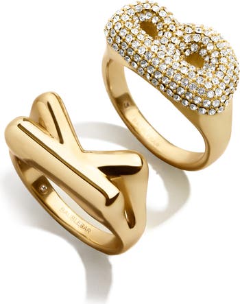 Bubble Letter Initial Ring