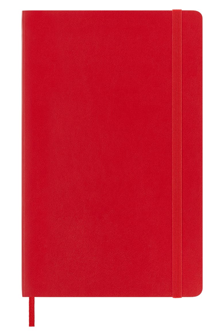 Large Ruled Softcover Notebook, Alternate, color, RED