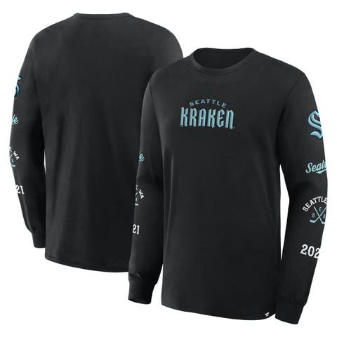 Men's Fanatics Black Seattle Kraken Boxed In Legacy Long Sleeve T-Shirt