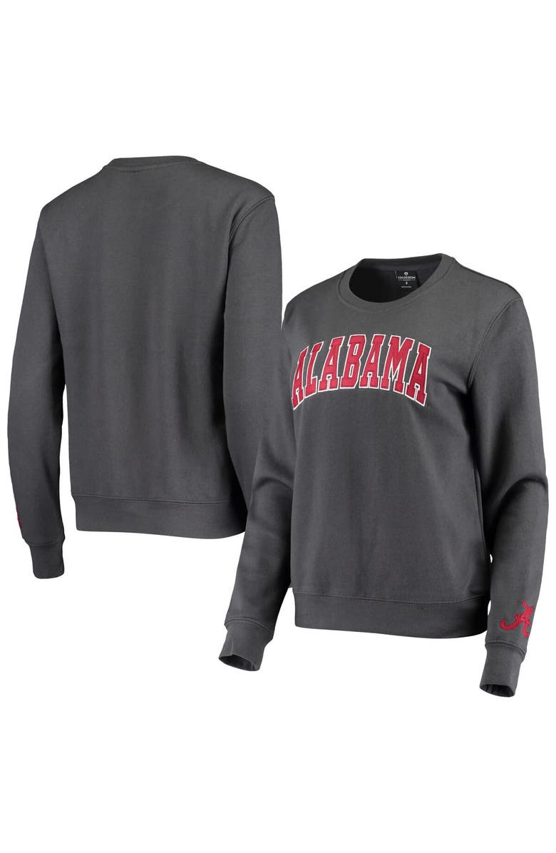 COLOSSEUM Women's Colosseum Charcoal Alabama Crimson Tide Campanile Pullover Sweatshirt, Main, color, Charcoal