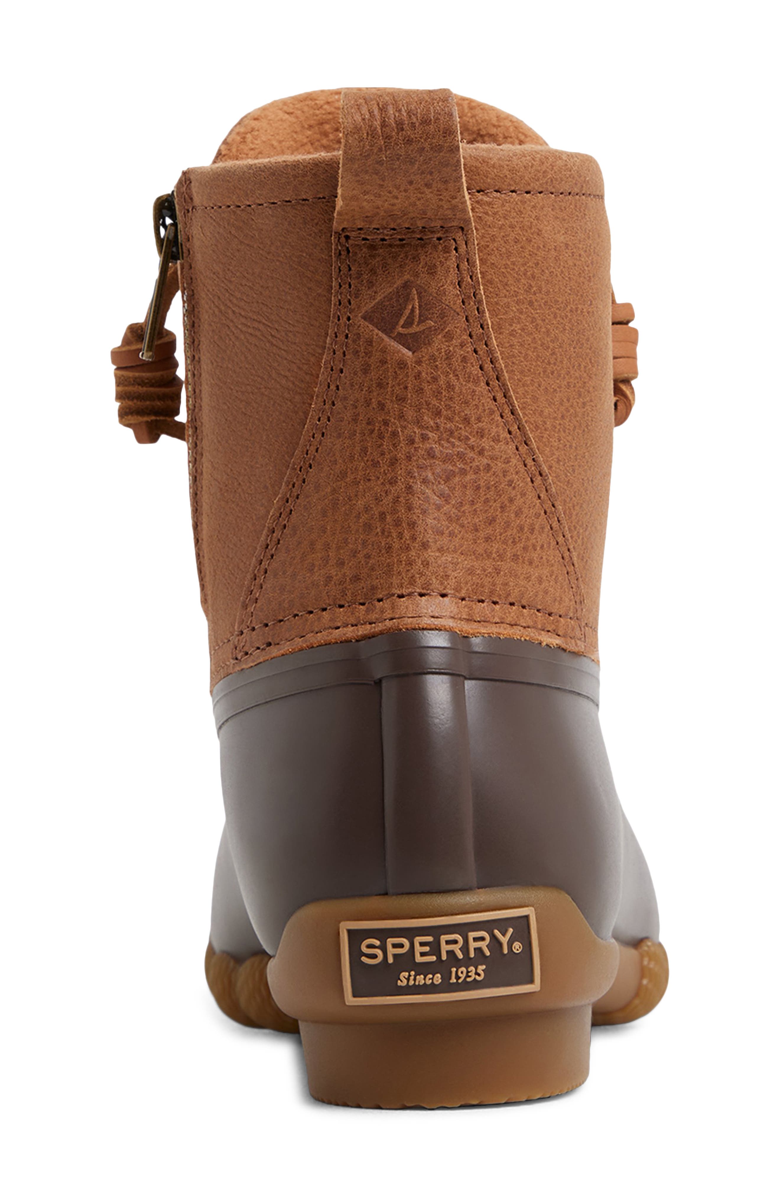 Saltwater Waterproof Rain Boot, Alternate, color, DARK BROWN/ BROWN