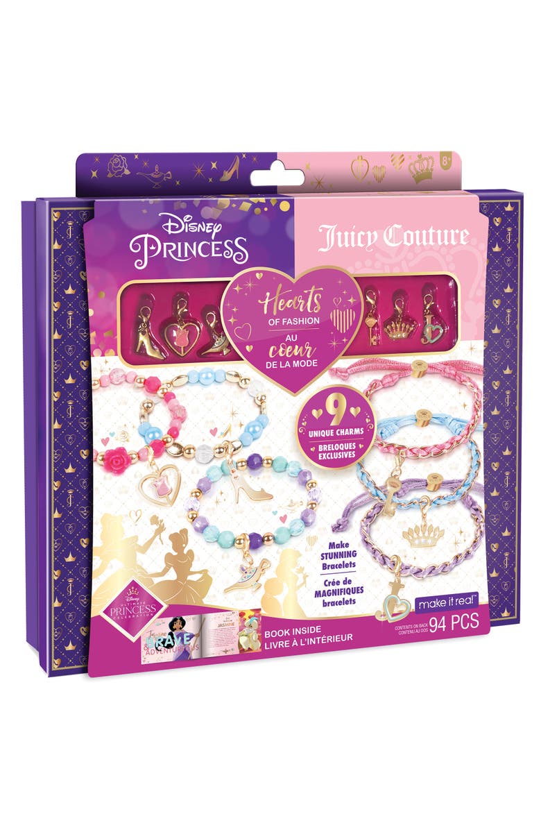 Disney Princess X Juicy Couture Hearts Of Fashion Create 6 Bracelets, Main, color, Multicolored