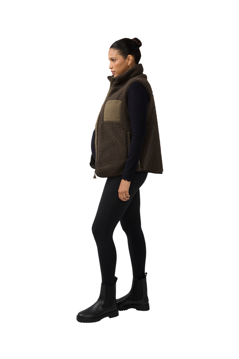 Maternity Vest with Baby Carrier Insert, Alternate, color, Black Olive