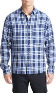 Vince Venice Plaid Button-Up Shirt