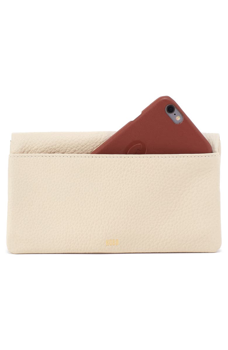 HOBO Lumen Paisley Embroidered Leather Continental Wallet, Alternate, color,