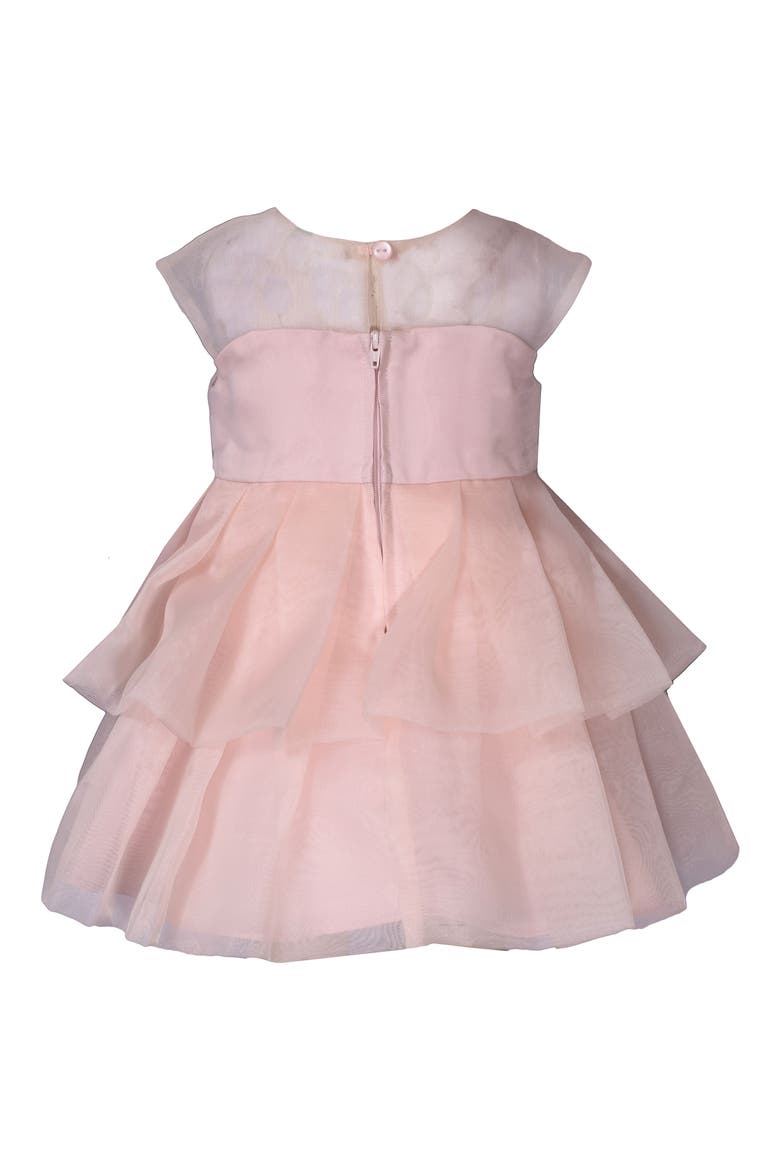 Bow Organza Dress, Alternate, color, BLUSH