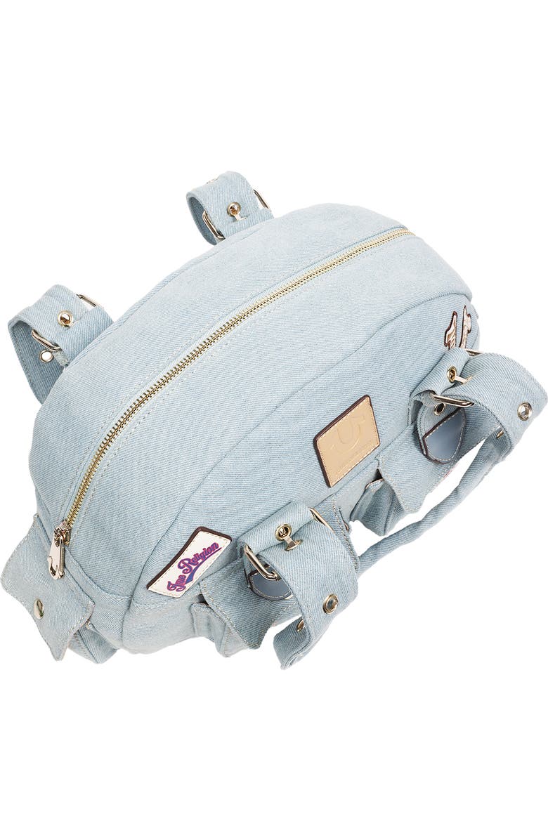 True Religion Multipatch Satchel Bag, Alternate, color, Denim