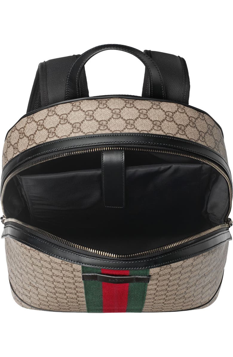 Gucci Supreme Stripe Backpack, Alternate, color,