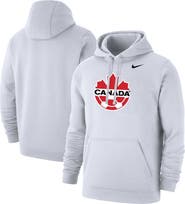 Nike Men's Nike White Canada Soccer Club Primary Pullover Hoodie