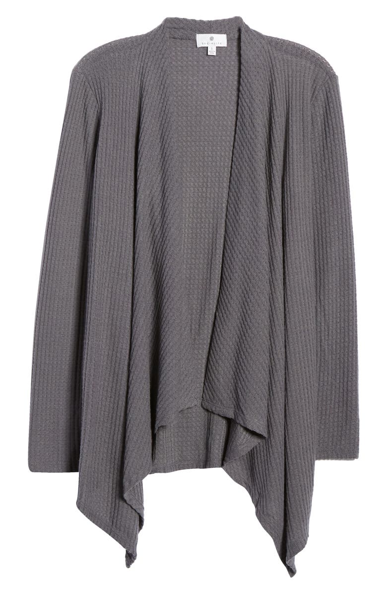 Socialite Waffle Knit Waterfall Cardigan, Alternate, color,