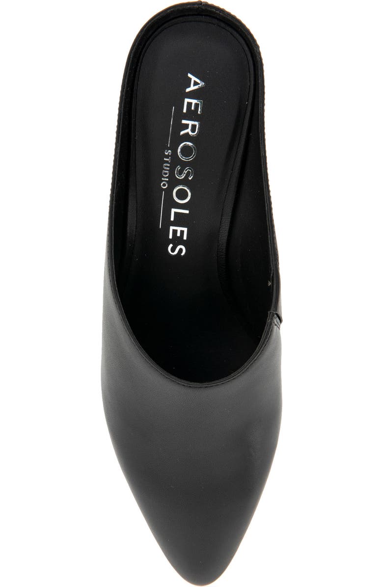 Aerosoles Camia Wedge Mule, Alternate, color, Black Leather