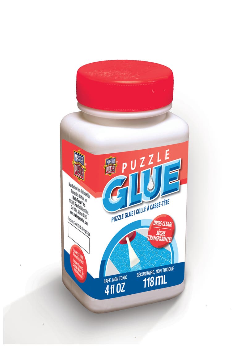 Jigsaw Puzzle Glue with Cap Spreader 4oz, Main, color, Multicolor