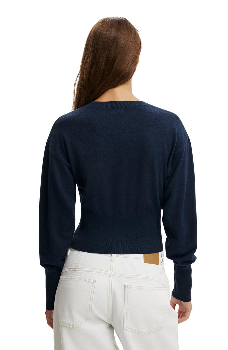 Cotton On Women's Sara Button Cardigan, Alternate, color, Collegiate Navy
