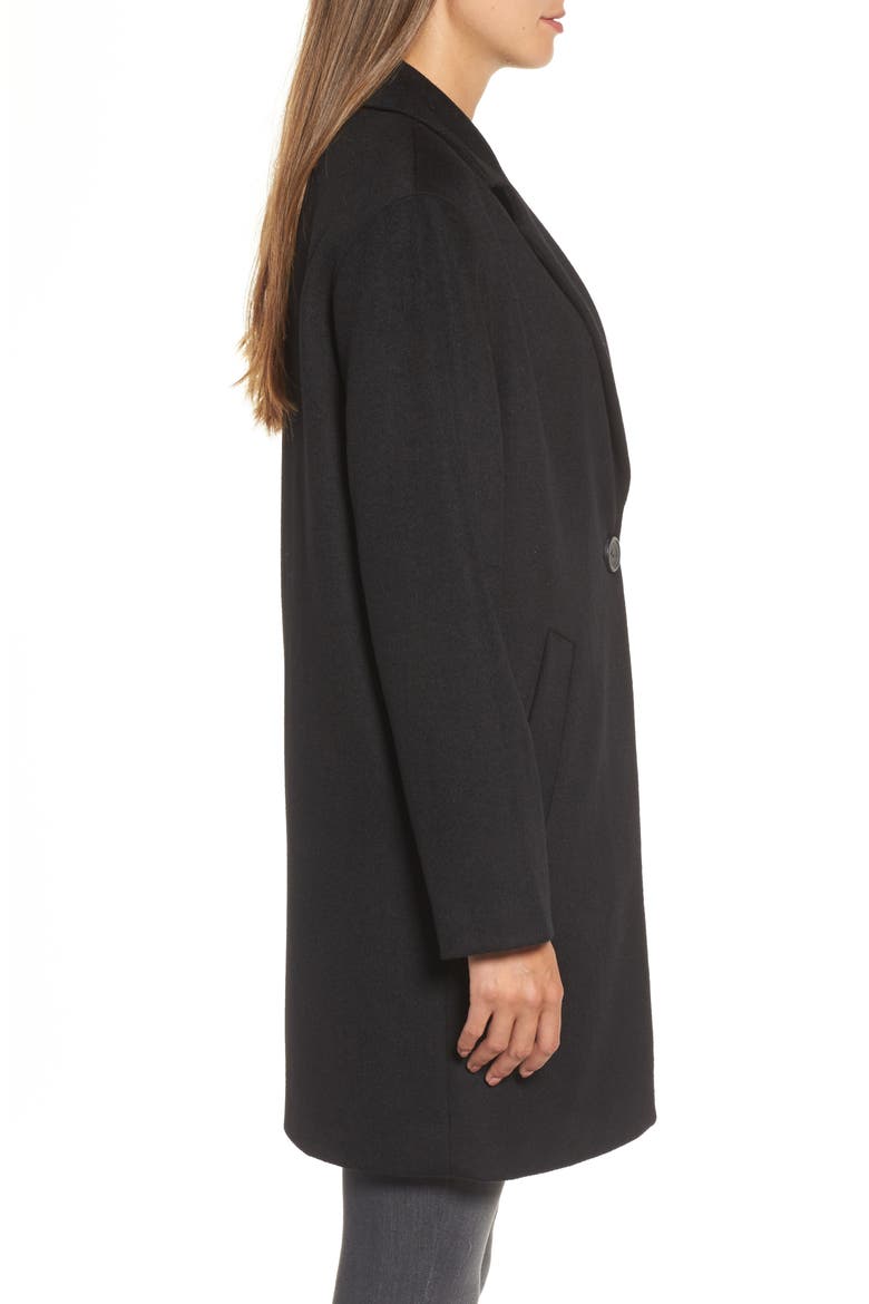Wool Blend Coat, Alternate, color, BLACK