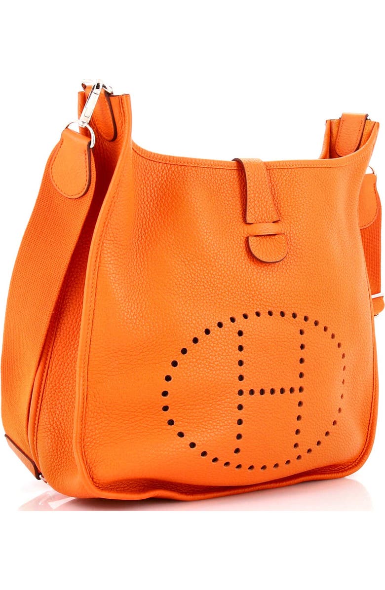 Pre-Owned Hermes Evelyne Bag Gen III Clemence GM, Alternate, color, Orange H