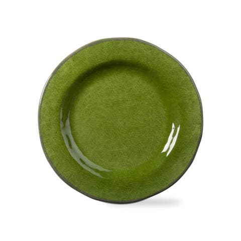 Veranda Melamine Dinner Plates Set of Four Green Spring