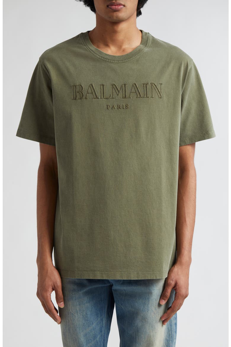 Embroidered Logo Cotton T-Shirt, Main, color, UIA KAKI/ KAKI