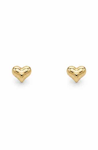 Puffy Heart Stud Earrings