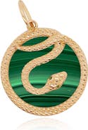 The Lovery Fine Jewelry Malachite Snake Charm
