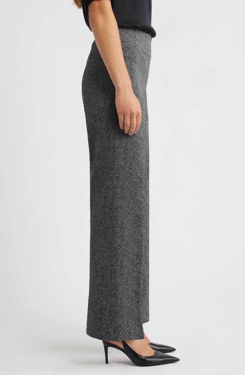 Anne Klein High Waist Pull-On Wide Leg Pants, Alternate, color, Anne Black Multi