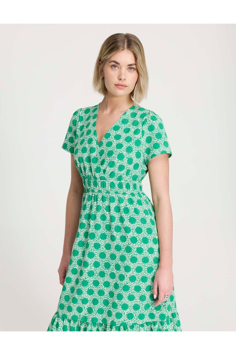 Petite Deena Wrap Midi Dress, Alternate, color, Green Spot