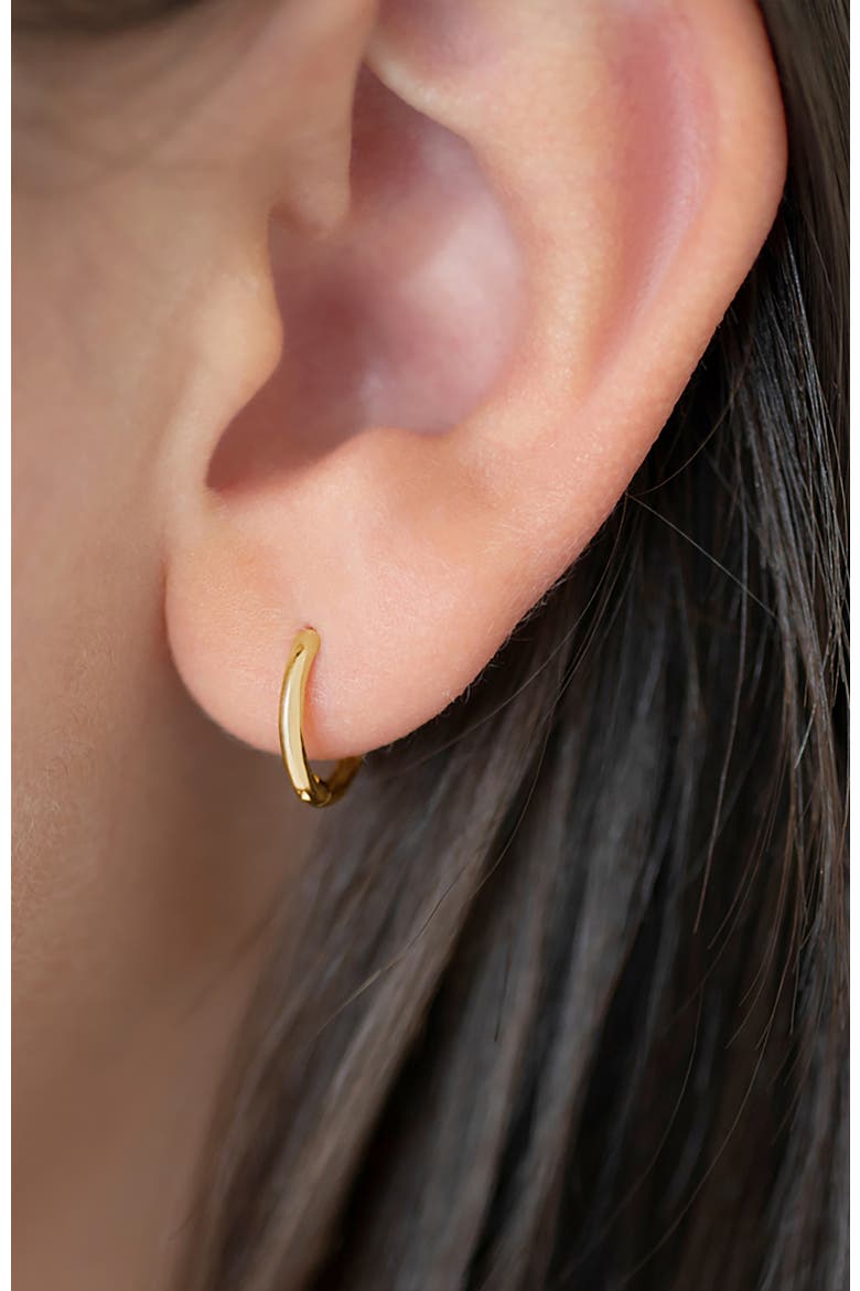 14k Timeless 7mm Hoop Earrings, Alternate, color, Gold