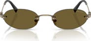 Miu Miu 51mm Oval Rimless Sunglasses