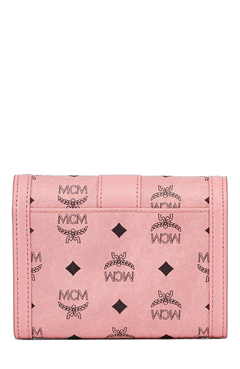 MCM Tracy Trifold Wallet in Visetos, Alternate, color, Yellow
