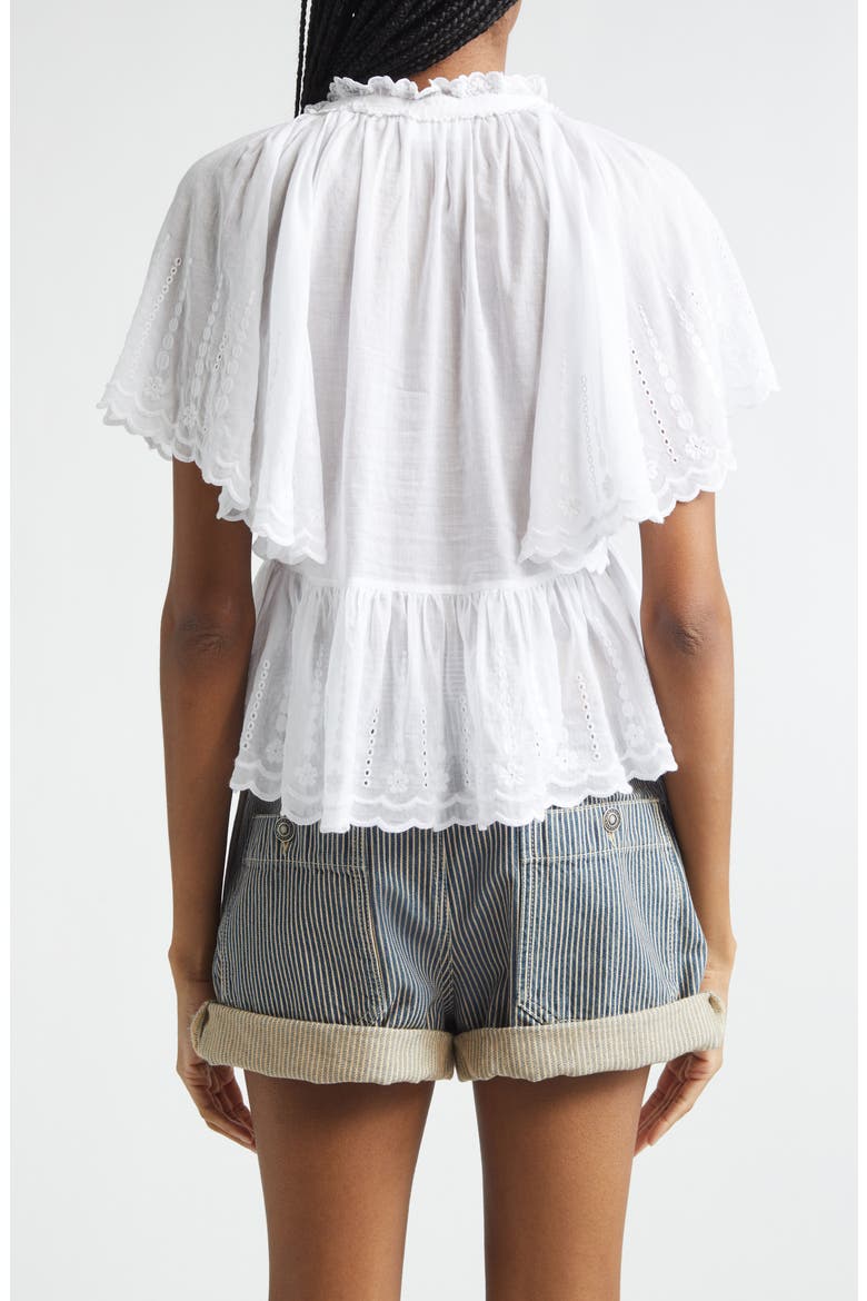 Lorna Embroidered Voile Top, Alternate, color, WHITE