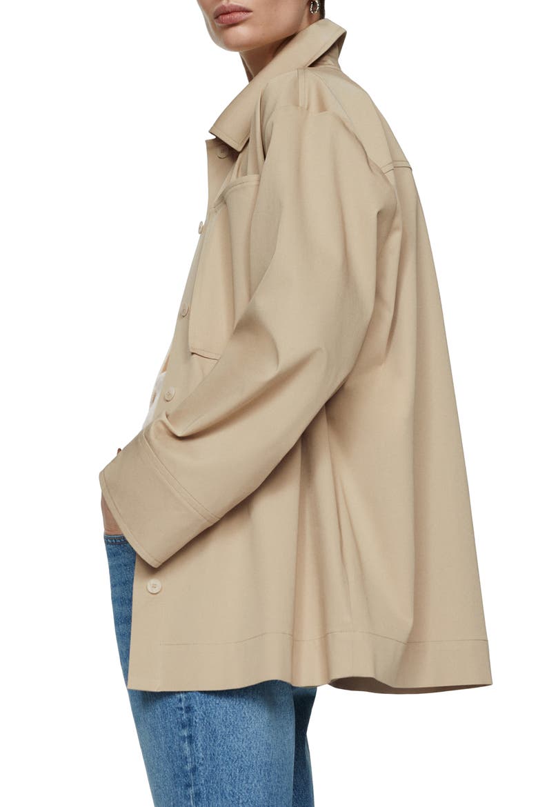 Oversize Cotton Overshirt, Alternate, color, BEIGE