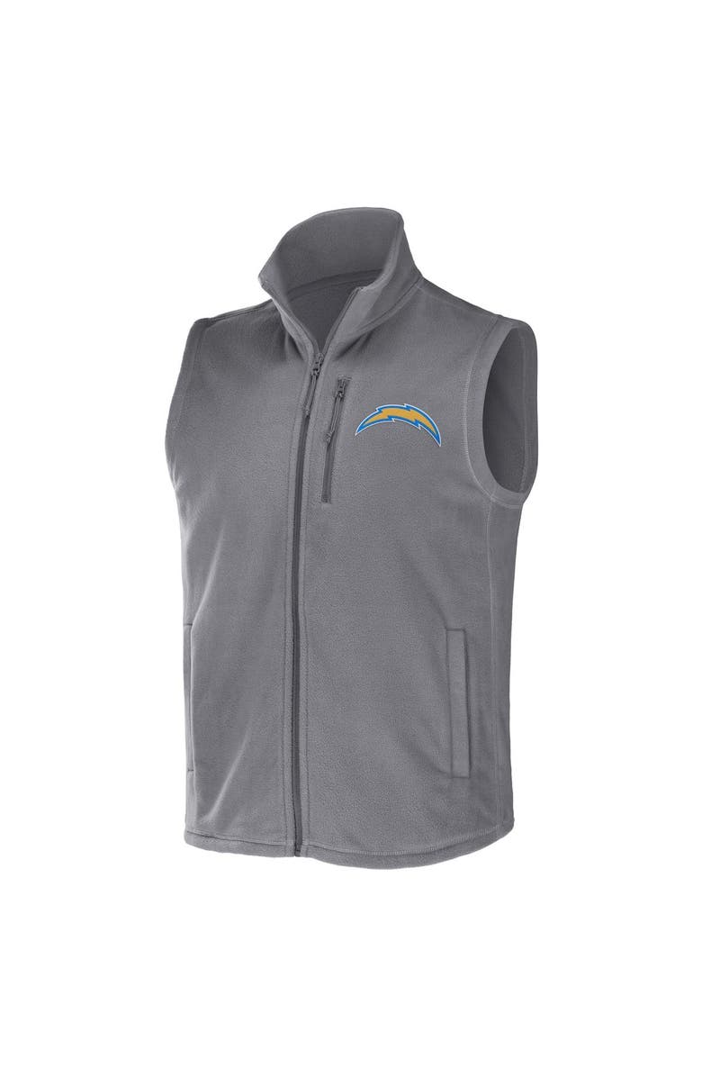 NFL X DARIUS RUCKER Men's NFL x Darius Rucker Collection by Fanatics Gray Los Angeles Chargers Polar Fleece Full-Zip Vest, Alternate, color, 