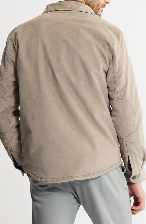 Jachs Stretch Cotton Corduroy Faux Shearling Lined Jacket In White