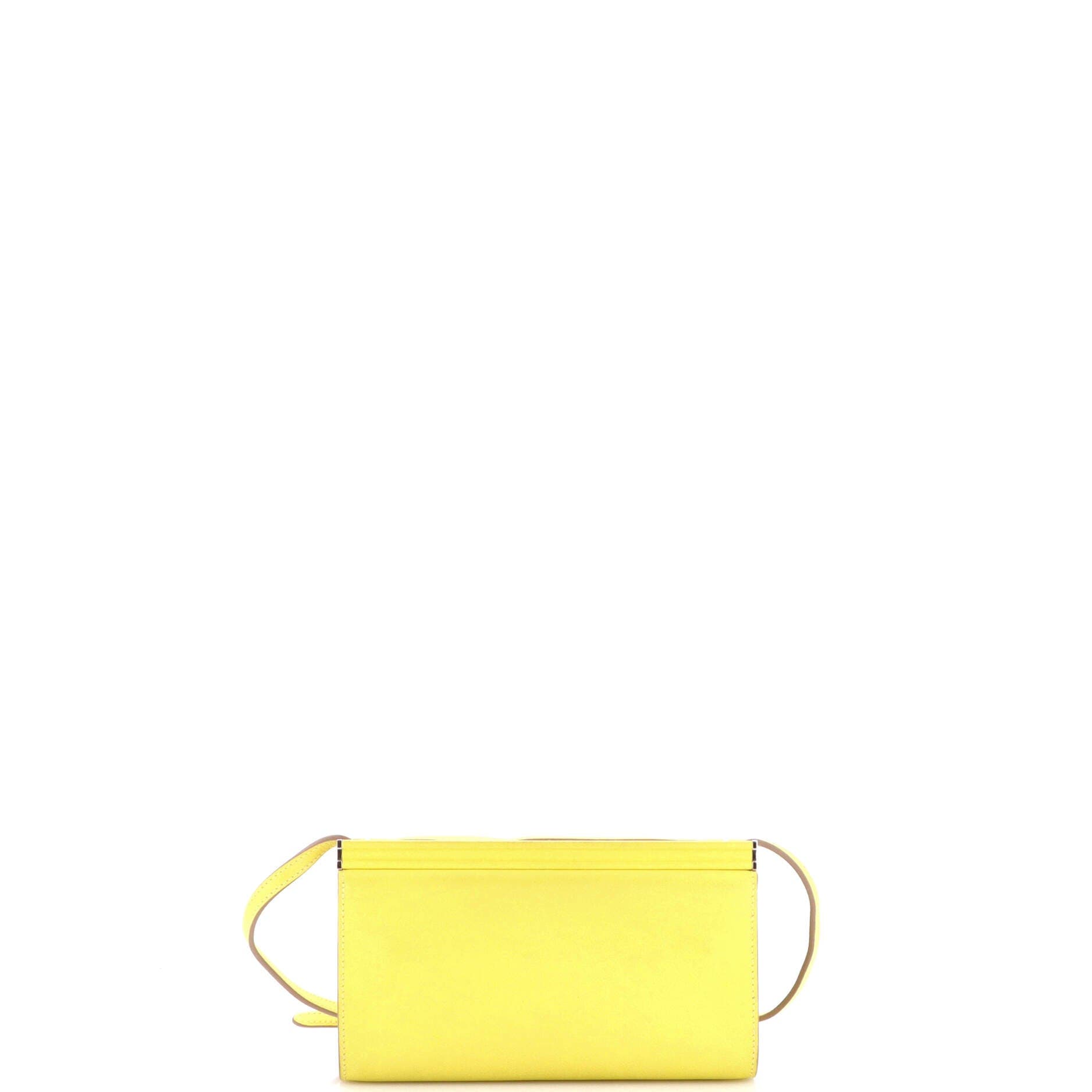 Pre-Owned Hermes Clic-H Shoulder Bag Evercolor 21, Alternate, color, Lime