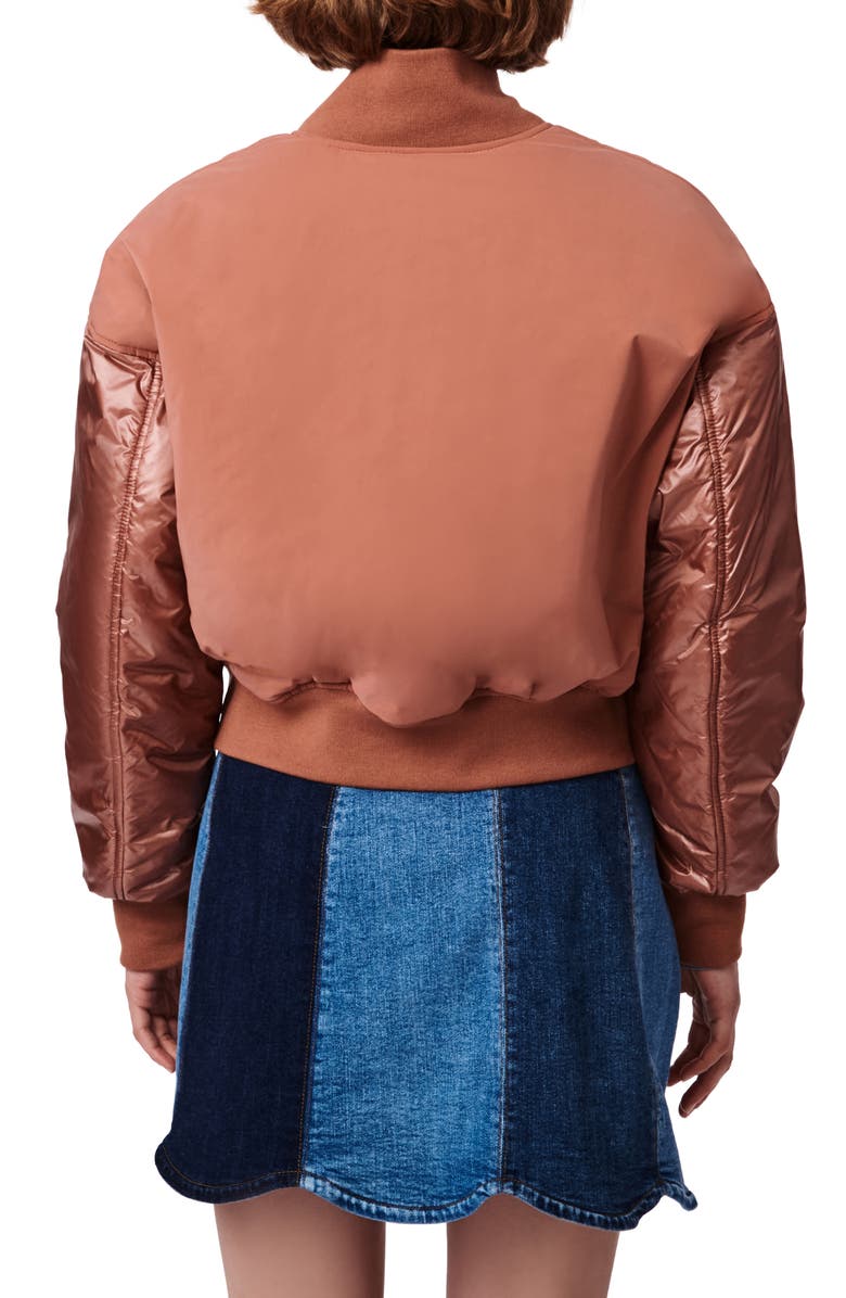 BERNIE Mixed Media Bomber Jacket, Alternate, color,