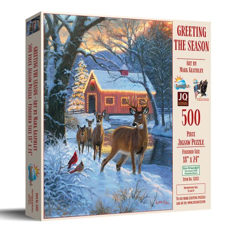Greeting the Season 500 piece Jigsaw Puzzle for Adults