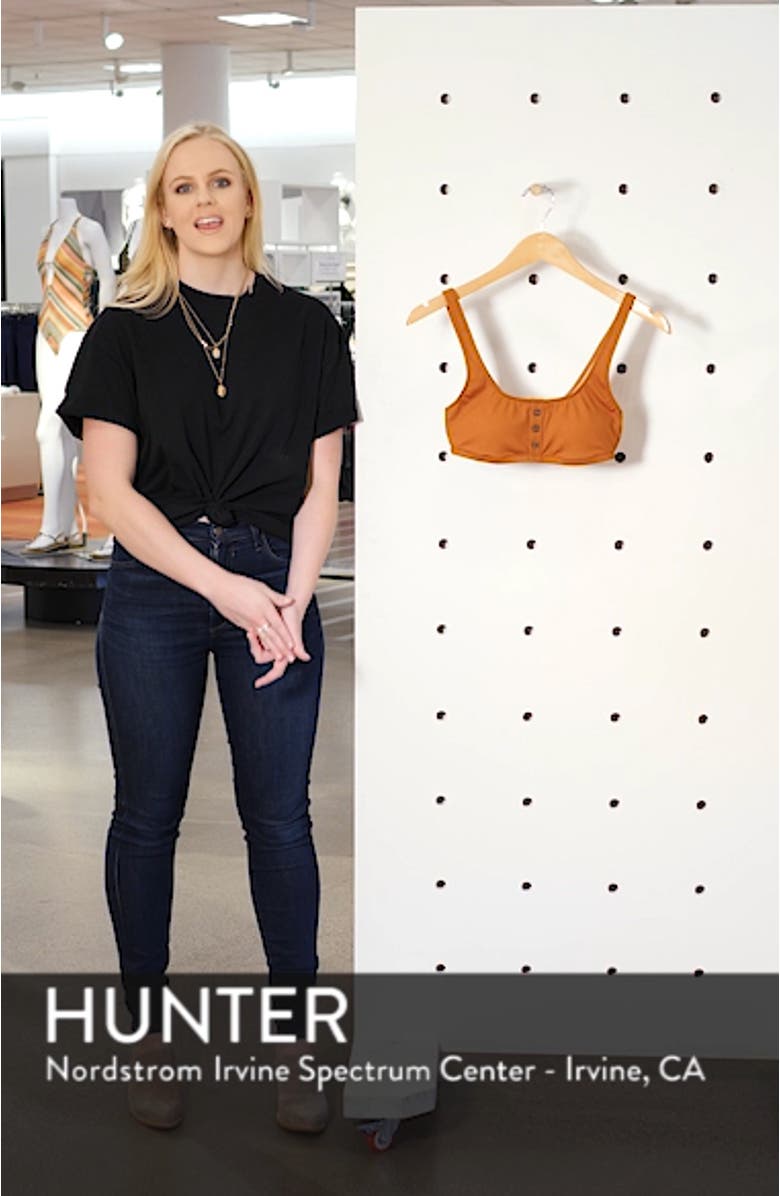 Second Wave Ribbed Henley Bikini Top, sales video thumbnail