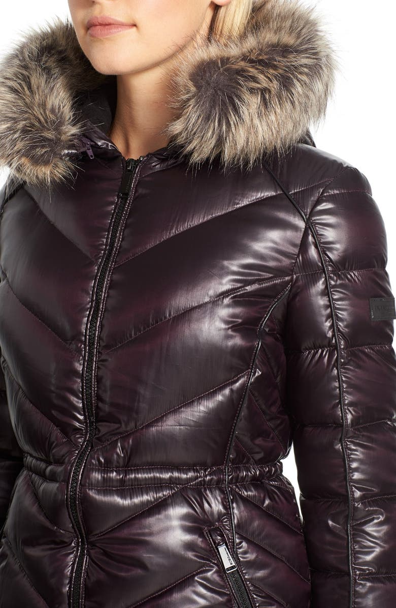 BCBGeneration Faux Fur Trim Quilted Parka, Alternate, color,