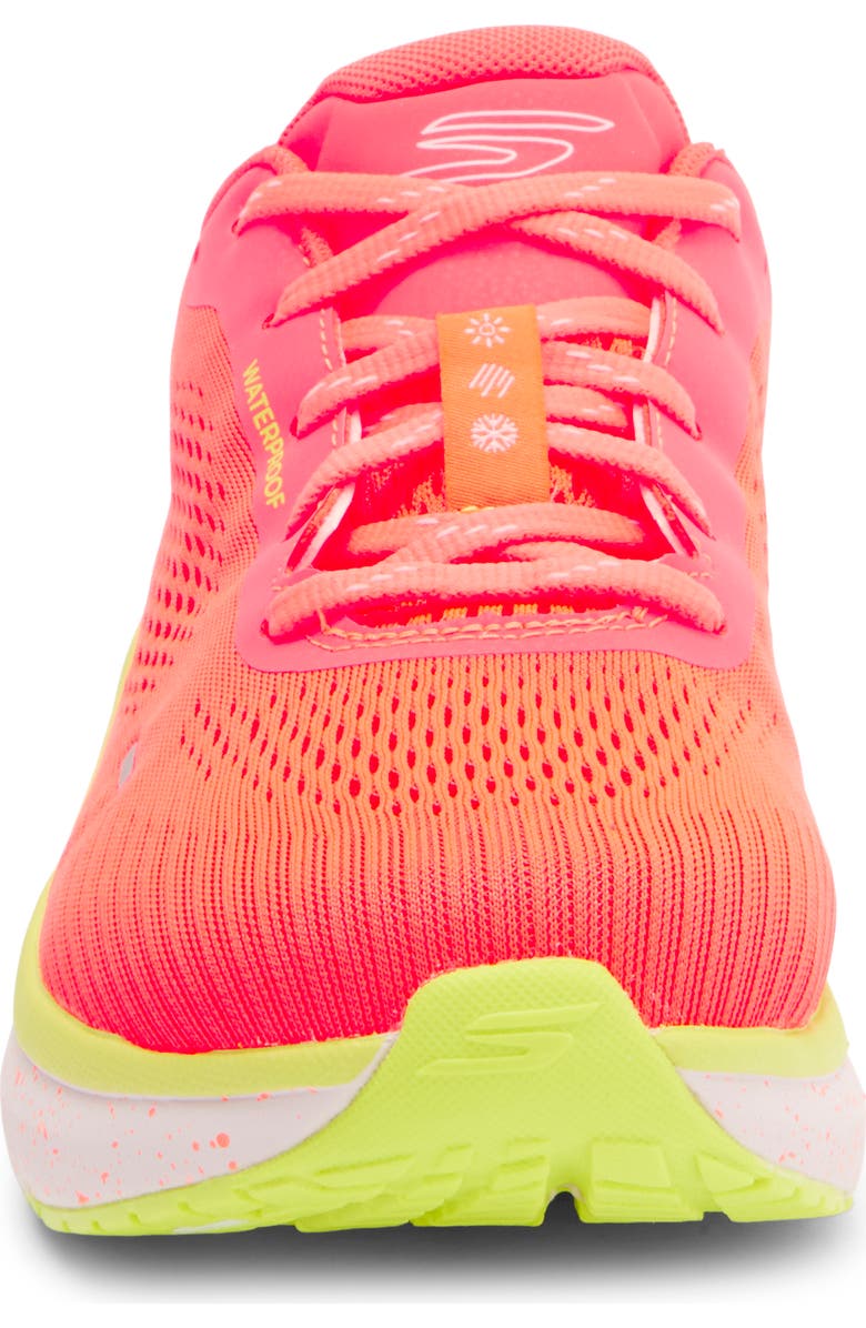 SKECHERS Go Run Pure 4 Arch Fit Waterproof Running Shoe, Alternate, color, Coral