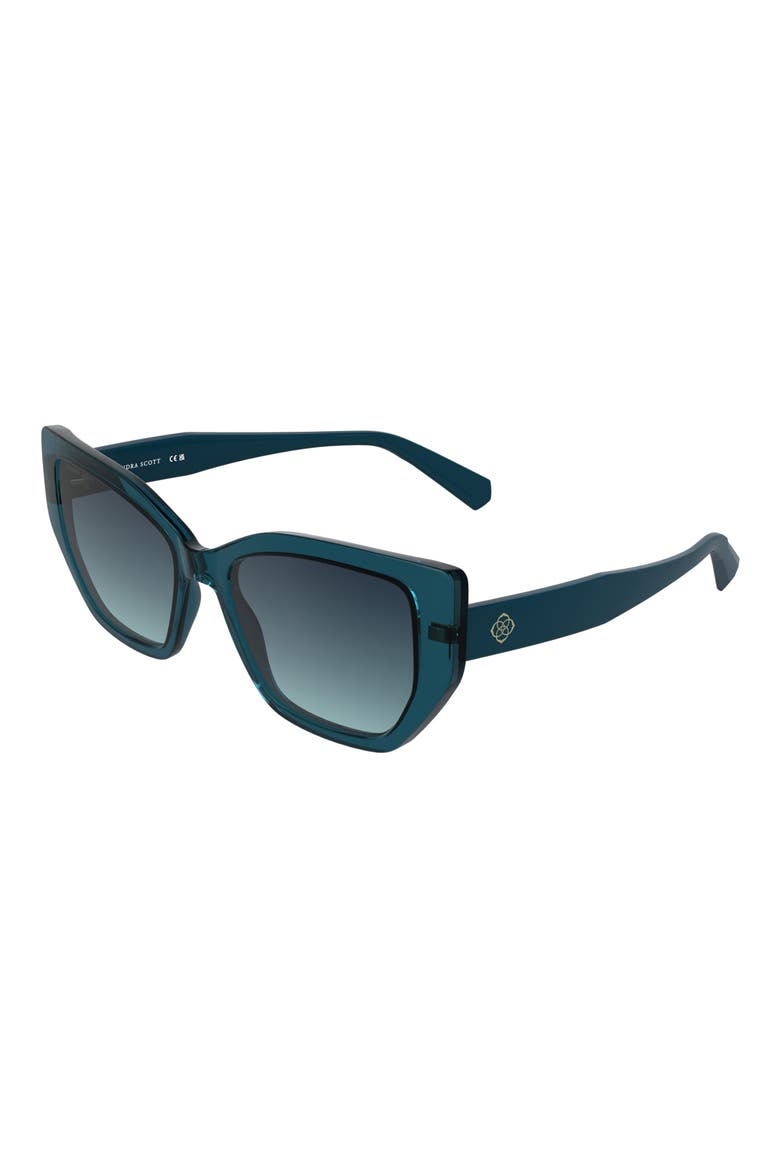 Dira 56mm Butterfly Sunglasses, Alternate, color, PETROL