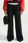 Nike Sportswear Studio Mid Rise Scallop Wide Leg Fleece Pants