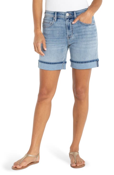The Keeper Mid Thigh Denim Shorts (Weir Canyon)