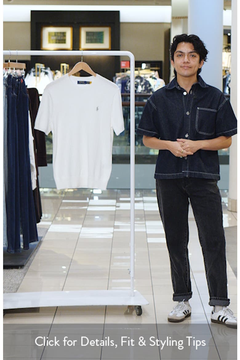 Ribbed Cotton Short Sleeve Sweater video