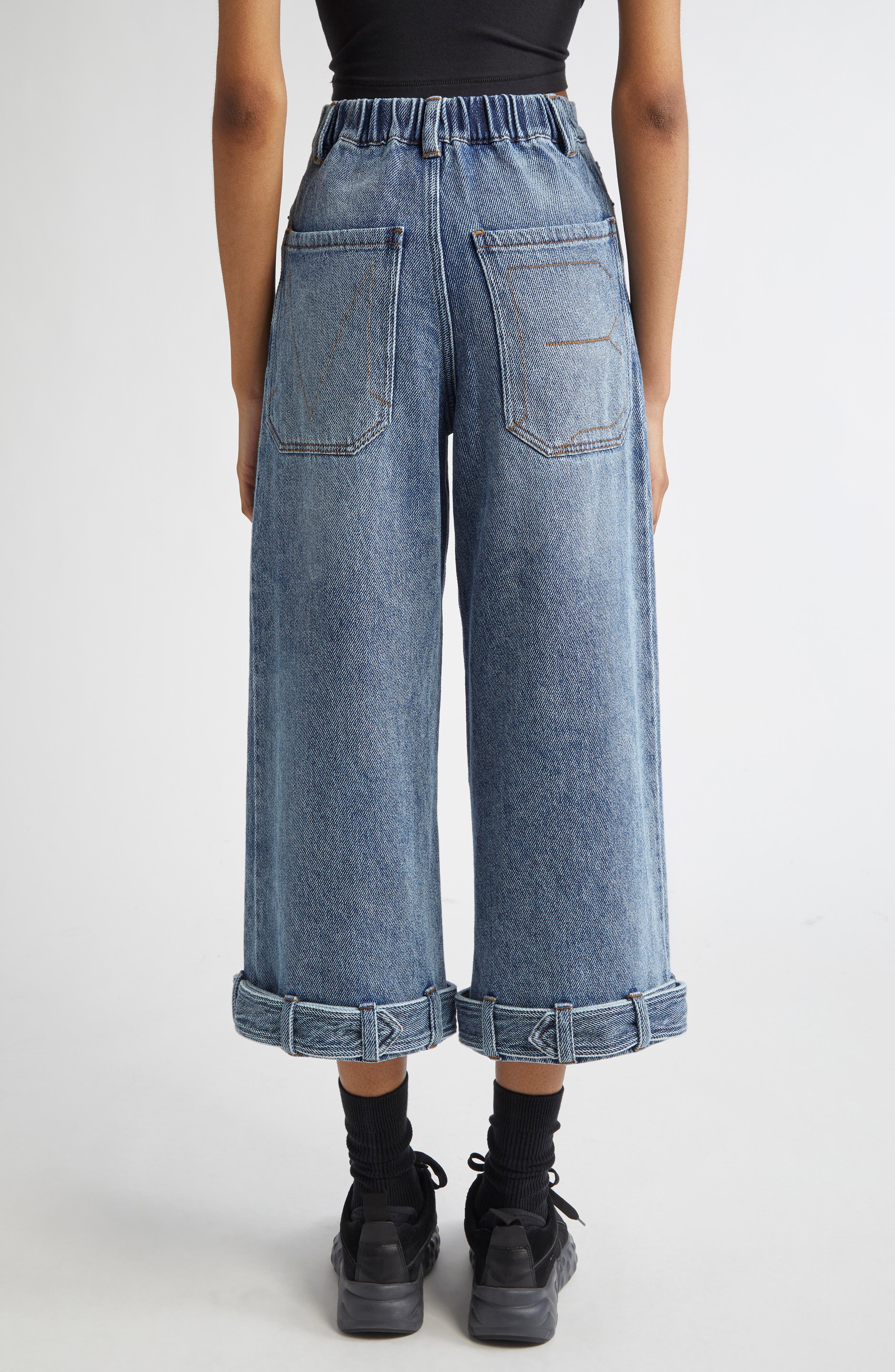 MELITTA BAUMEISTER Belt Hem Crop Jeans (Women) | Nordstrom