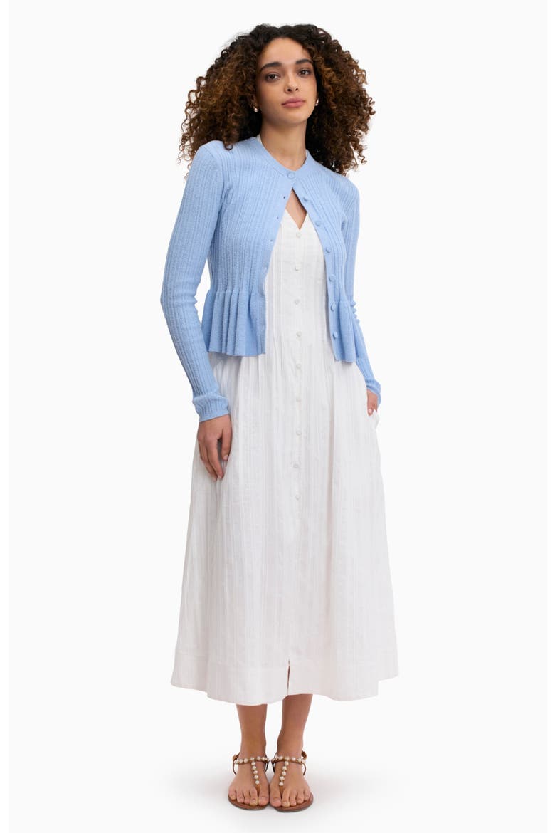 Boucle Knit Cardigan, Main, color, Azure