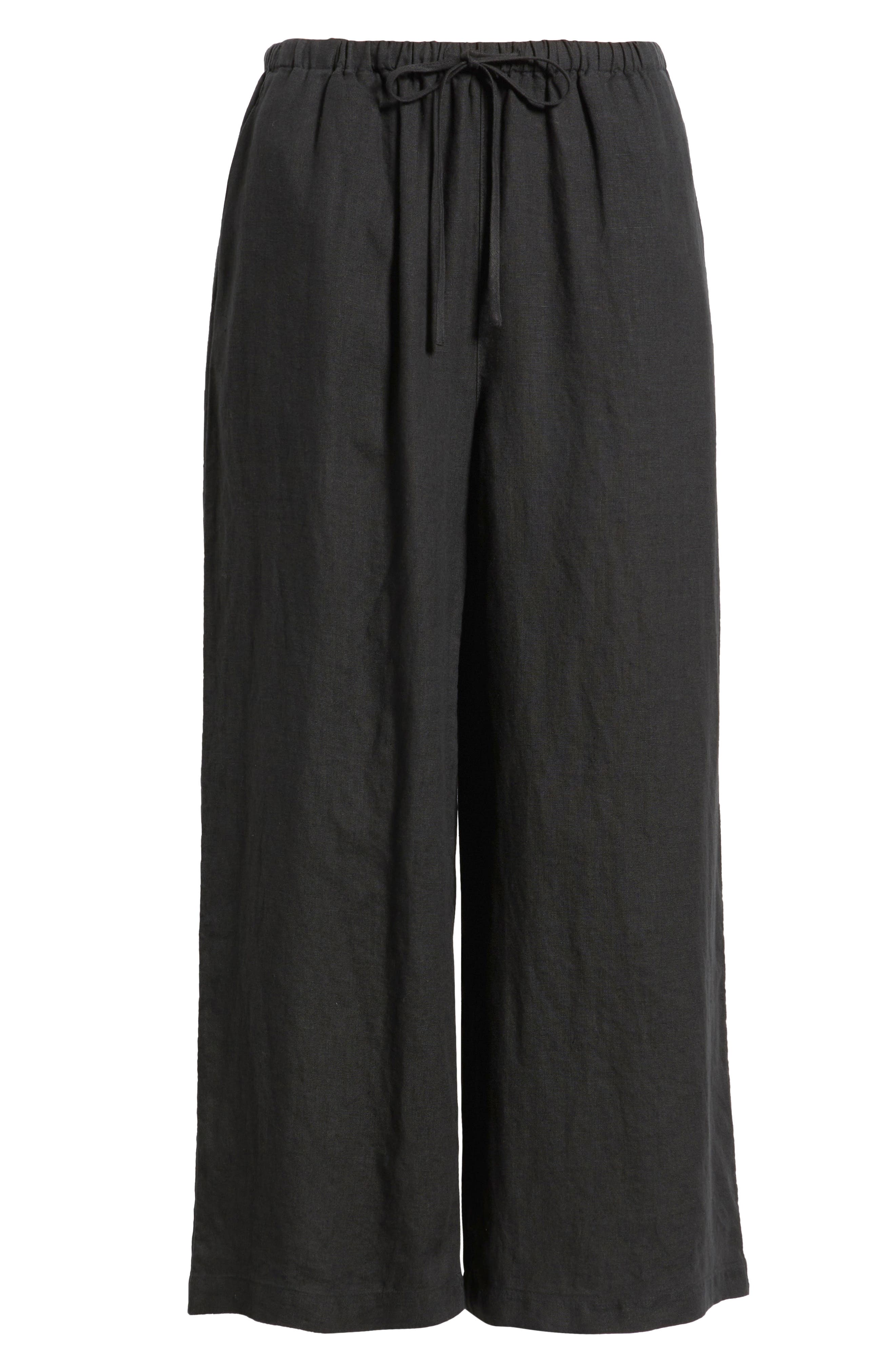 Женские Caslon® Wide Leg Crop Linen Pants — фото 6